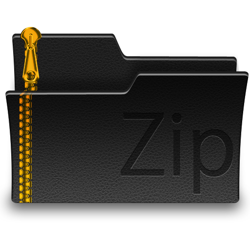Folder ZIP Gold Icon 512x512 png